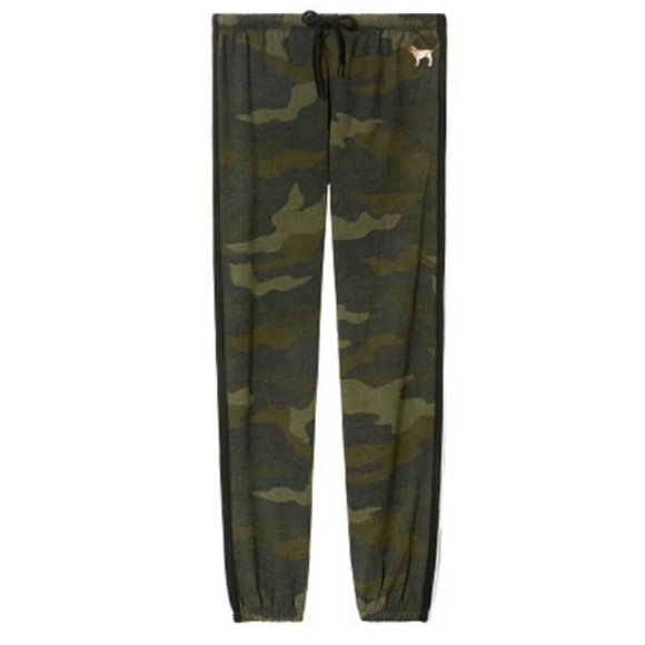 Victoria’s Secret PINK Bling Pants Camo Green NWT - Picture 3 of 7